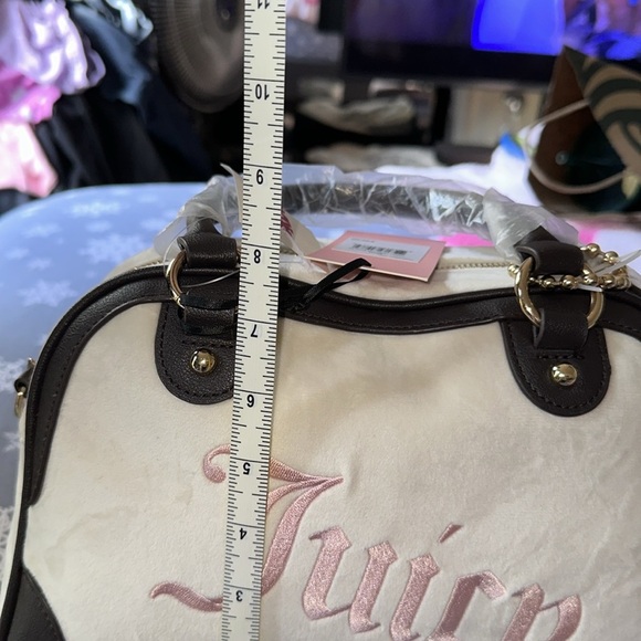 juicy Couture pink bowler velour heritage hand bag crossbody new release - Picture 15 of 15